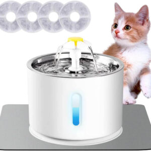 fuente de agua en movimiento de 1 litro para animales pequeños